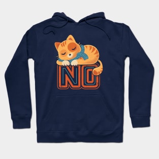 No Means No - Lazy sleeping cat Hoodie